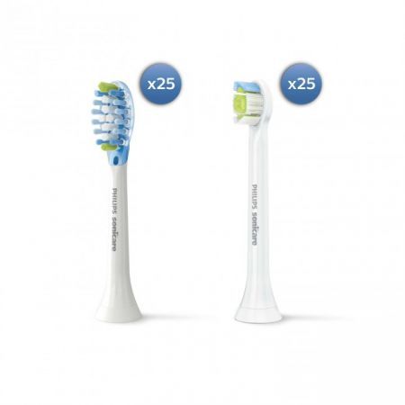 Philips HX6065/52 - набор насадок для звуковой зубной щетки DiamondClean Mini (25 шт.) + Adaptive Clean Standard (25 шт.)