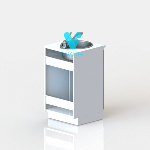 ВИТАЛИЯ М1 — Медицинская тумба на подиуме с мойкой и смесителем