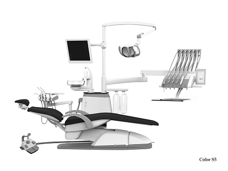 SILVERFOX 8000C-SRS0 Classic – Стоматологическая установка с верхней подачей и мягкой обивкой