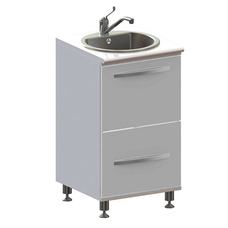 ВИТАЛИЯ М1 ЛЮКС — Медицинская тумба на хромированных ножках с системой сортировки отходов