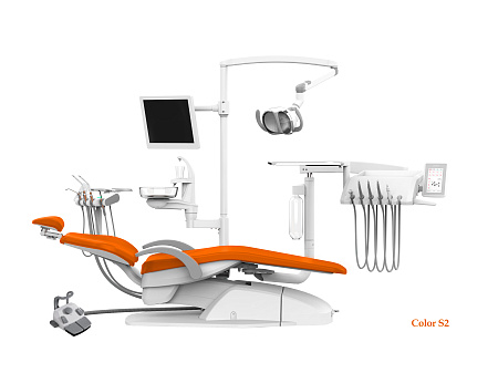 SILVERFOX 8000C-CRS0 Compact – Стоматологическая установка с нижней подачей, без гидроблока и с мягкой обивкой